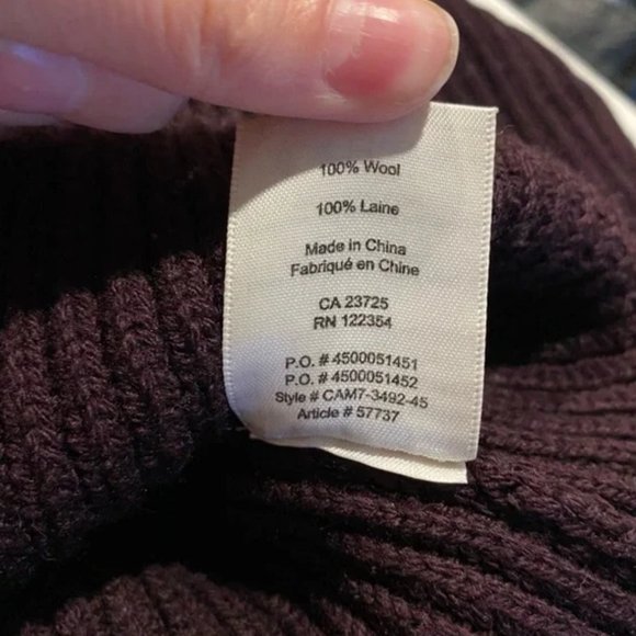 Wilfred Free Maroon/Purple Wool Knit Sweater - Picture 5 of 6